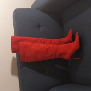 Open Edit Red Boots Size 6